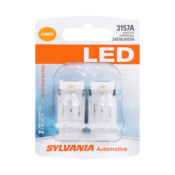 31322 – SYLVANIA Brake Light Bulb - LED, Replacement For Sylvania 3157ASL.BP2 Amber Set Of 2